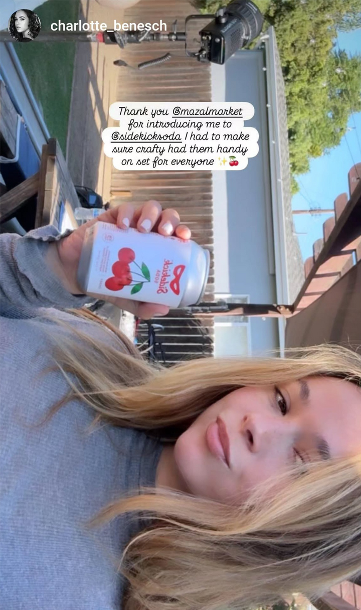 Sidekick Soda brand ambassador Instagram story